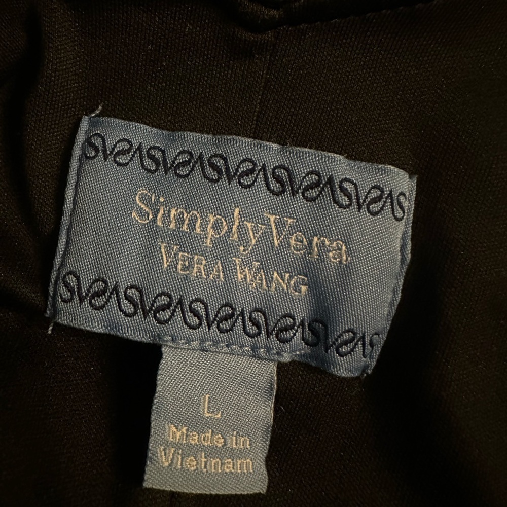 Simply Vera by Vera Wang Elegant Blue and Black Women's Dress size L - Picture 7 of 7